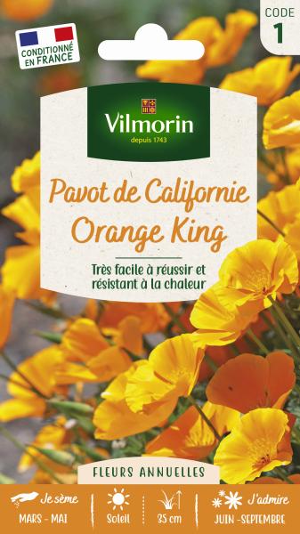 Fleurs - Pavot de Californie Orange King - face recto